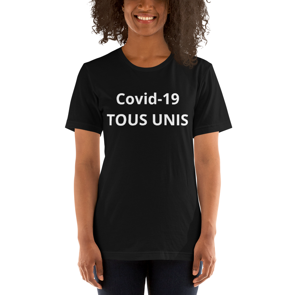 T-shirt  TOUS UNIS Covid-19 Unisexe à Manches Courtes - MRP BUSINESS