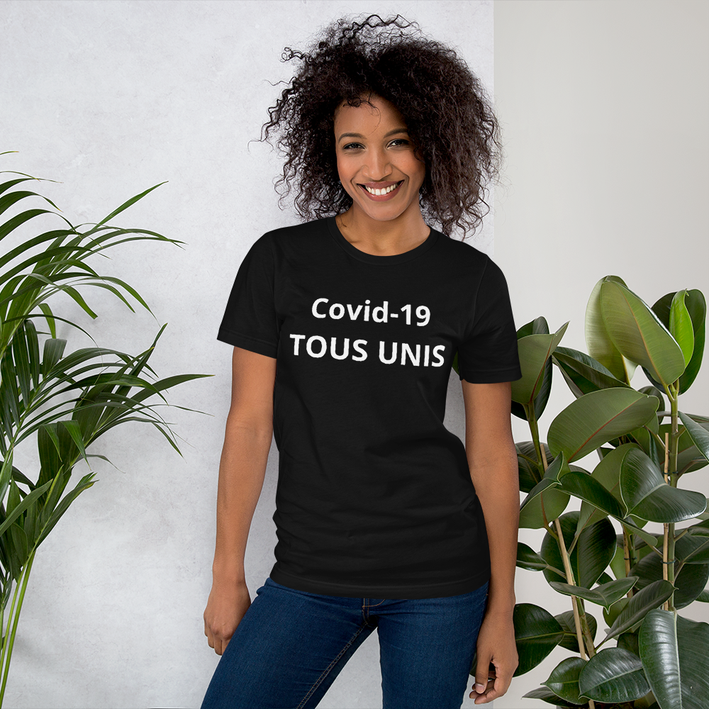 T-shirt  TOUS UNIS Covid-19 Unisexe à Manches Courtes - MRP BUSINESS