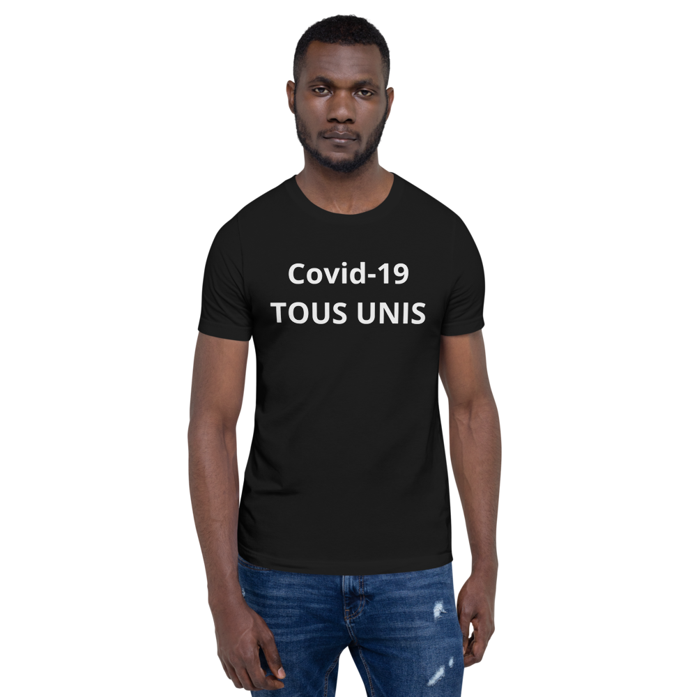 T-shirt  TOUS UNIS Covid-19 Unisexe à Manches Courtes - MRP BUSINESS