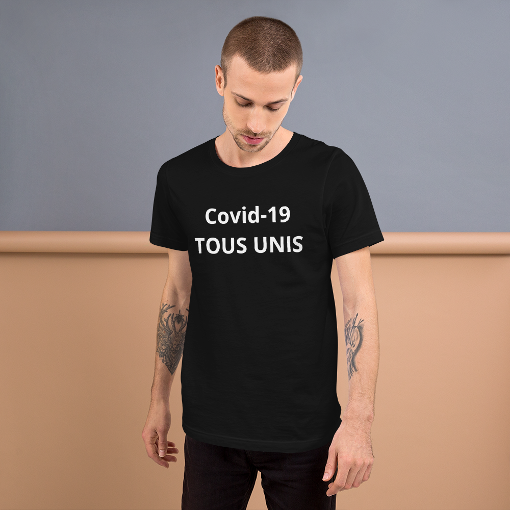 T-shirt  TOUS UNIS Covid-19 Unisexe à Manches Courtes - MRP BUSINESS