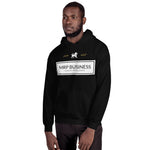 Sweatshirt noir à capuche avec rectangle mrp business - MRP BUSINESS