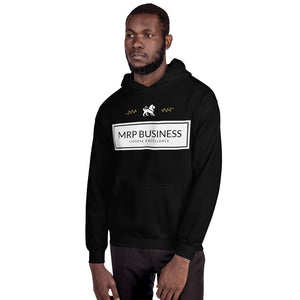 Sweatshirt noir à capuche avec rectangle mrp business - MRP BUSINESS