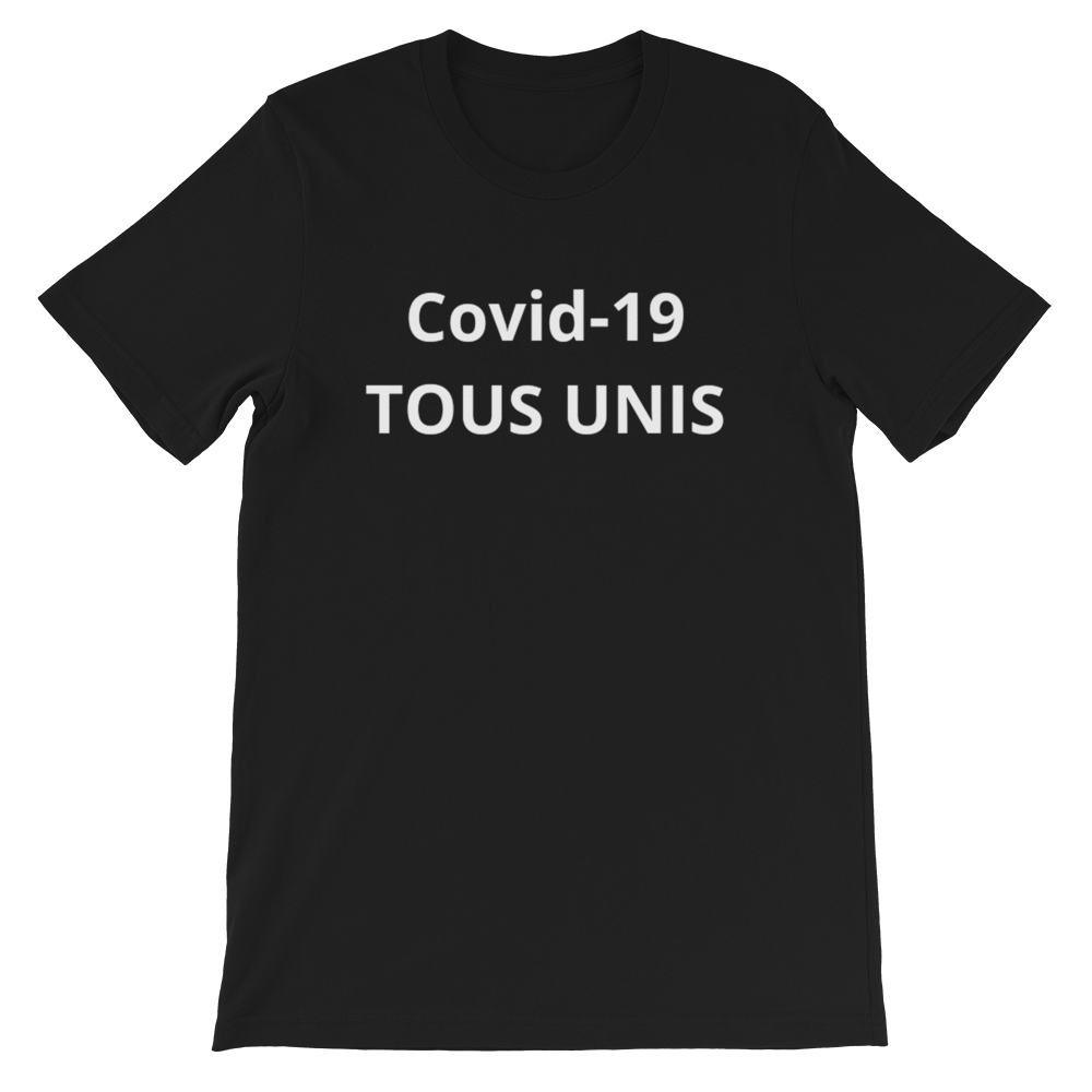 T-shirt  TOUS UNIS Covid-19 Unisexe à Manches Courtes - MRP BUSINESS