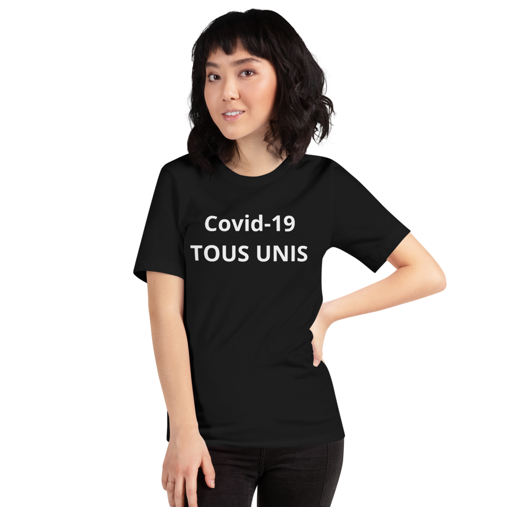 T-shirt  TOUS UNIS Covid-19 Unisexe à Manches Courtes - MRP BUSINESS
