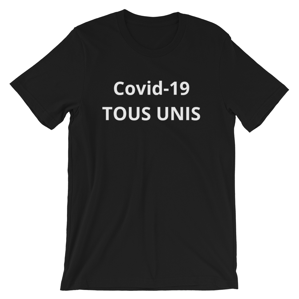 T-shirt  TOUS UNIS Covid-19 Unisexe à Manches Courtes - MRP BUSINESS